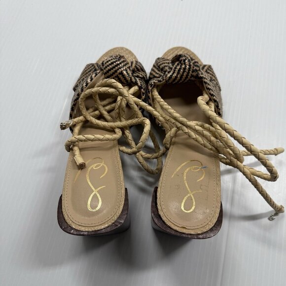 Sam Edelman Bodhi Heels Womens 8 Tan Block Heel Dress Sandals Date City Chic - Picture 14 of 16